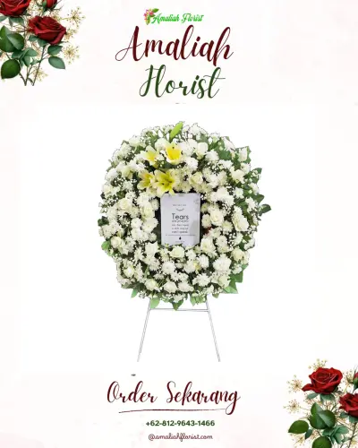 Krans Bunga Duka Cita di Temberan